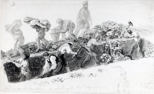 王立外科医大学の基礎のための穴を掘る、1834年 作： George Snr Scharf